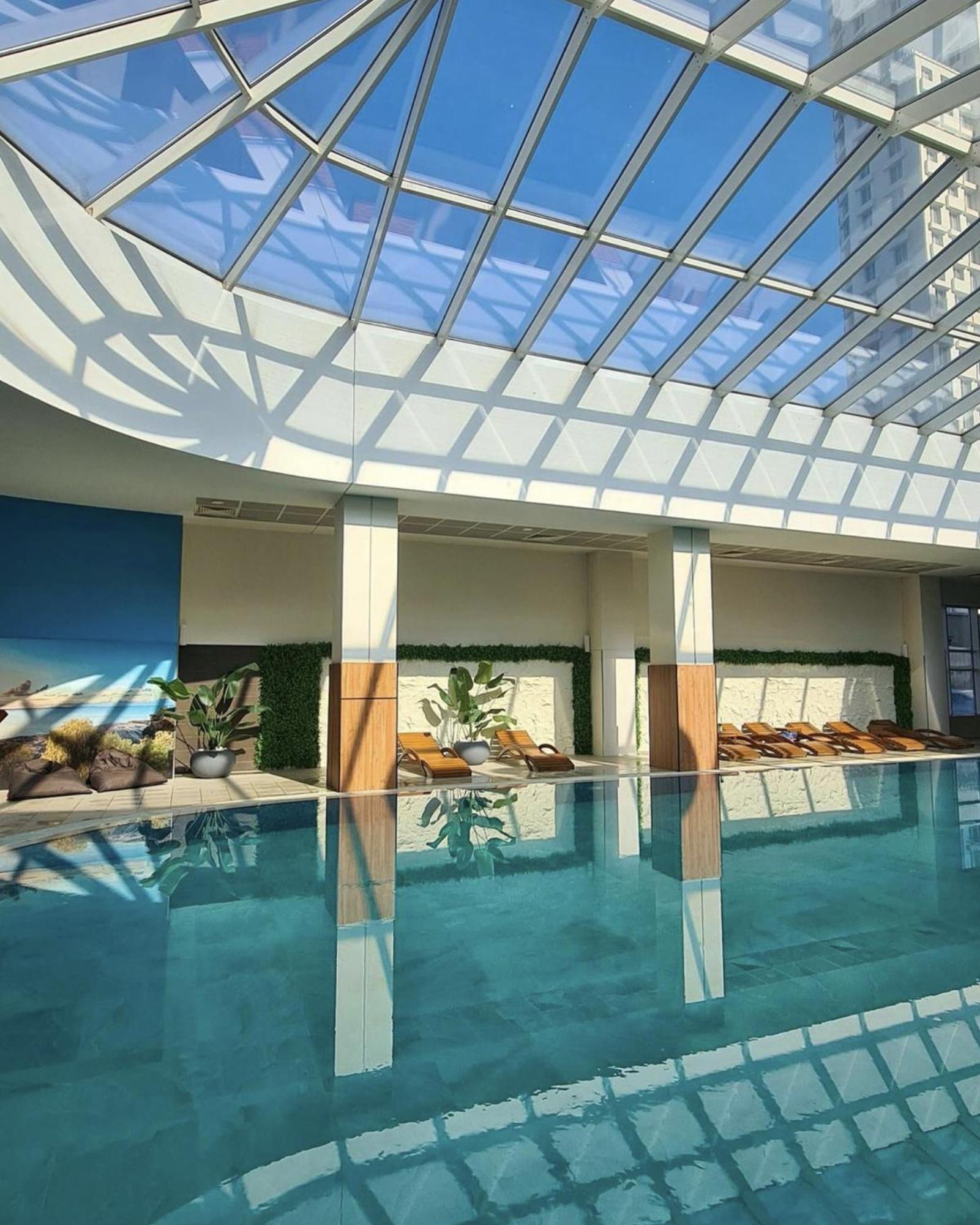 Luxury Condo On 18Th Floor With Pool, Fitness, Parking Included. Skopie Exterior foto